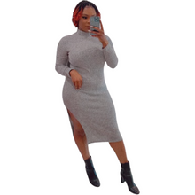Load image into Gallery viewer, Grey Sweater Dress
