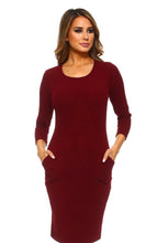 Load image into Gallery viewer, Fall Redwine Dress
